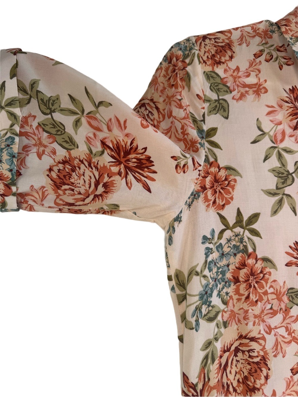 ZARA Prairie Floral Button Front Dress - Picture 13 of 17